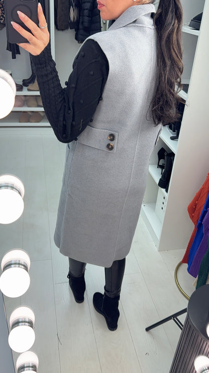 Talia Plain Open Front Knitted Gilet