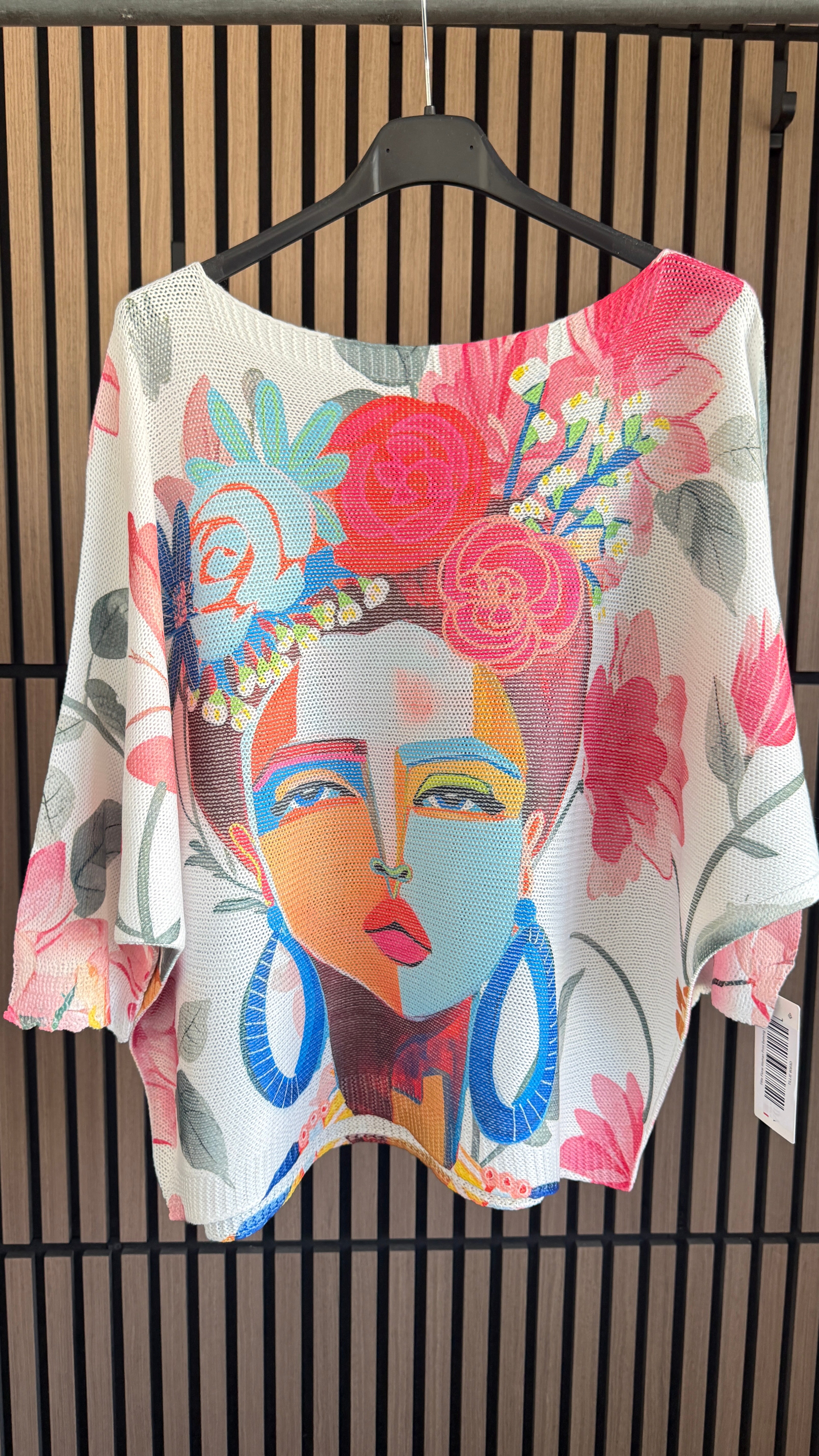 Tillie Floral Woman Print Batwing Top