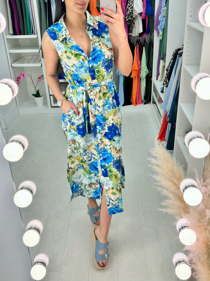 Parmis Sleeveless Smock Midi Dress