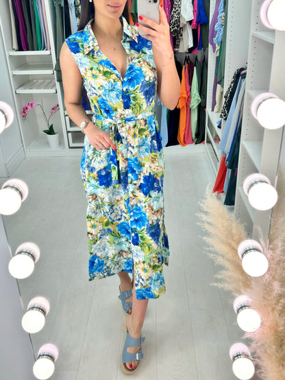 Parmis Sleeveless Smock Midi Dress
