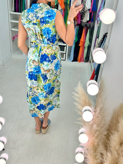 Parmis Sleeveless Smock Midi Dress