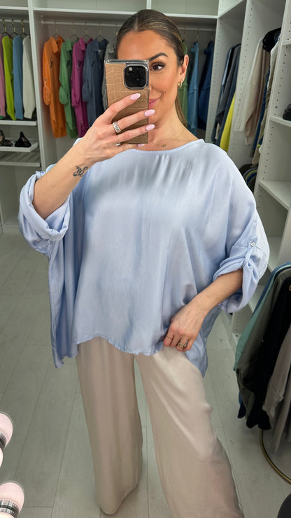 Wendy Plain Loose Fit Satin Top