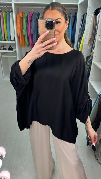 Wendy Plain Loose Fit Satin Top