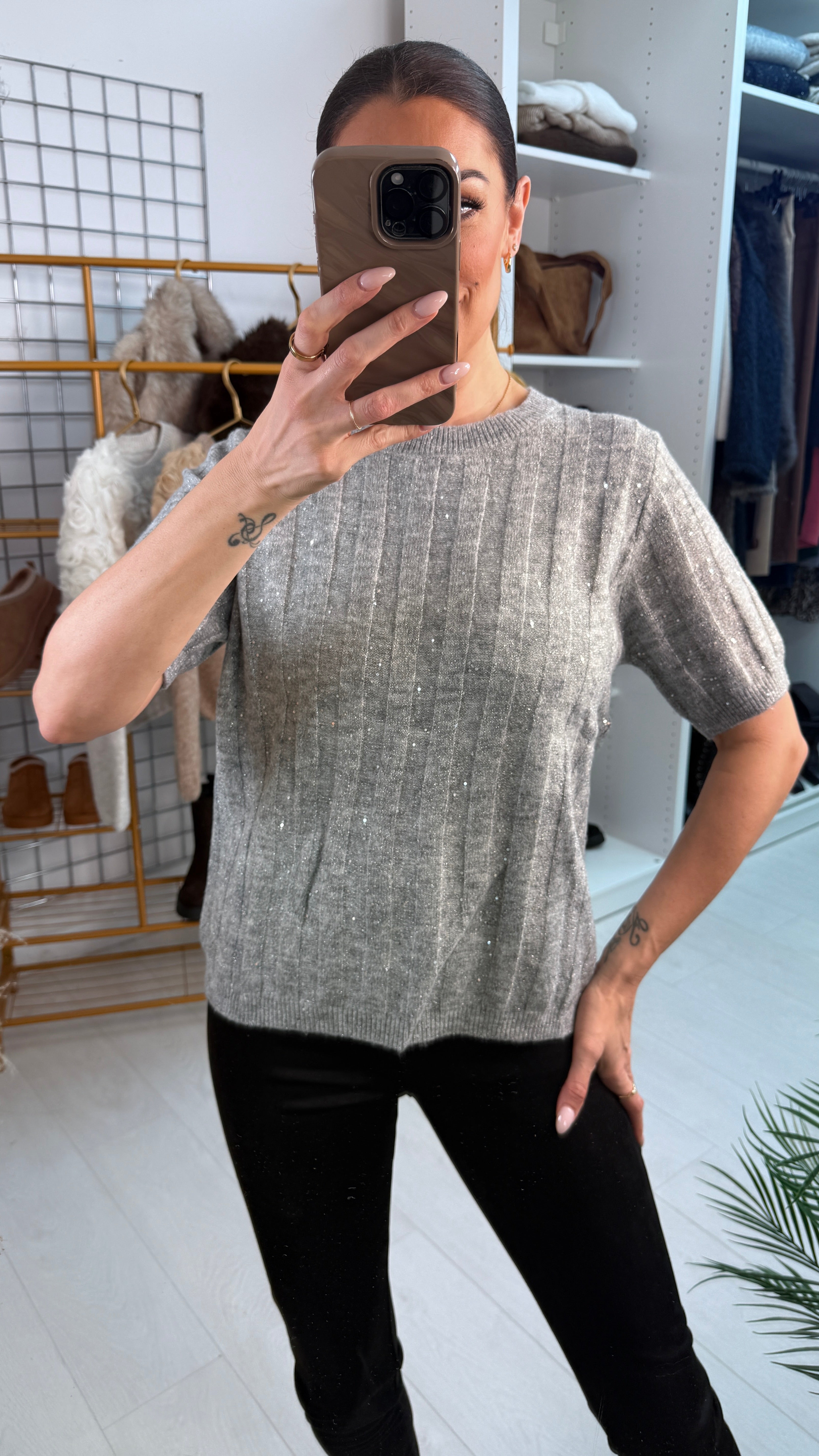 Alanis Sequin Fine Knit Jumper