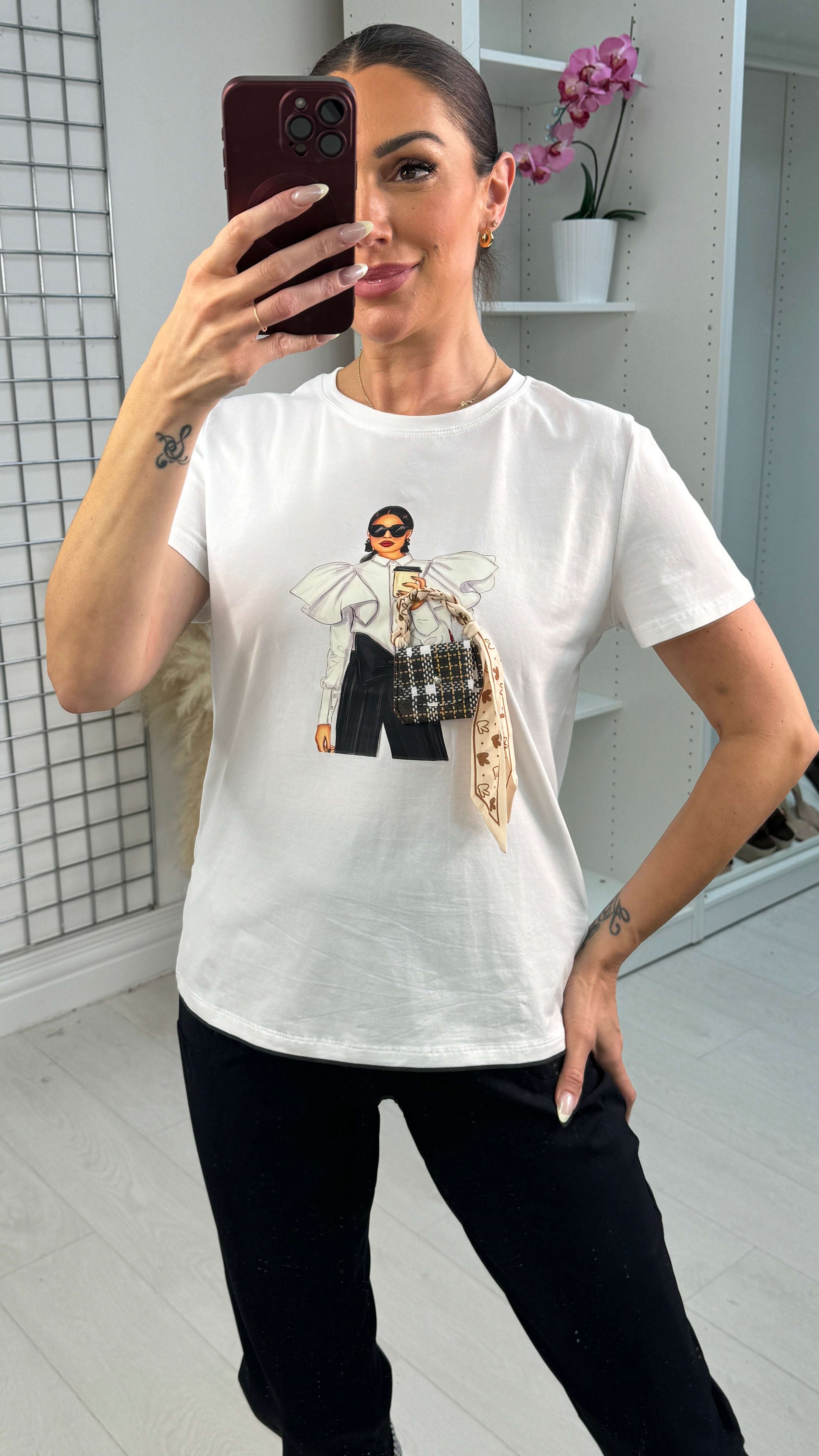 Mandie 3D Detailed Shirt Sleeve T-shirt