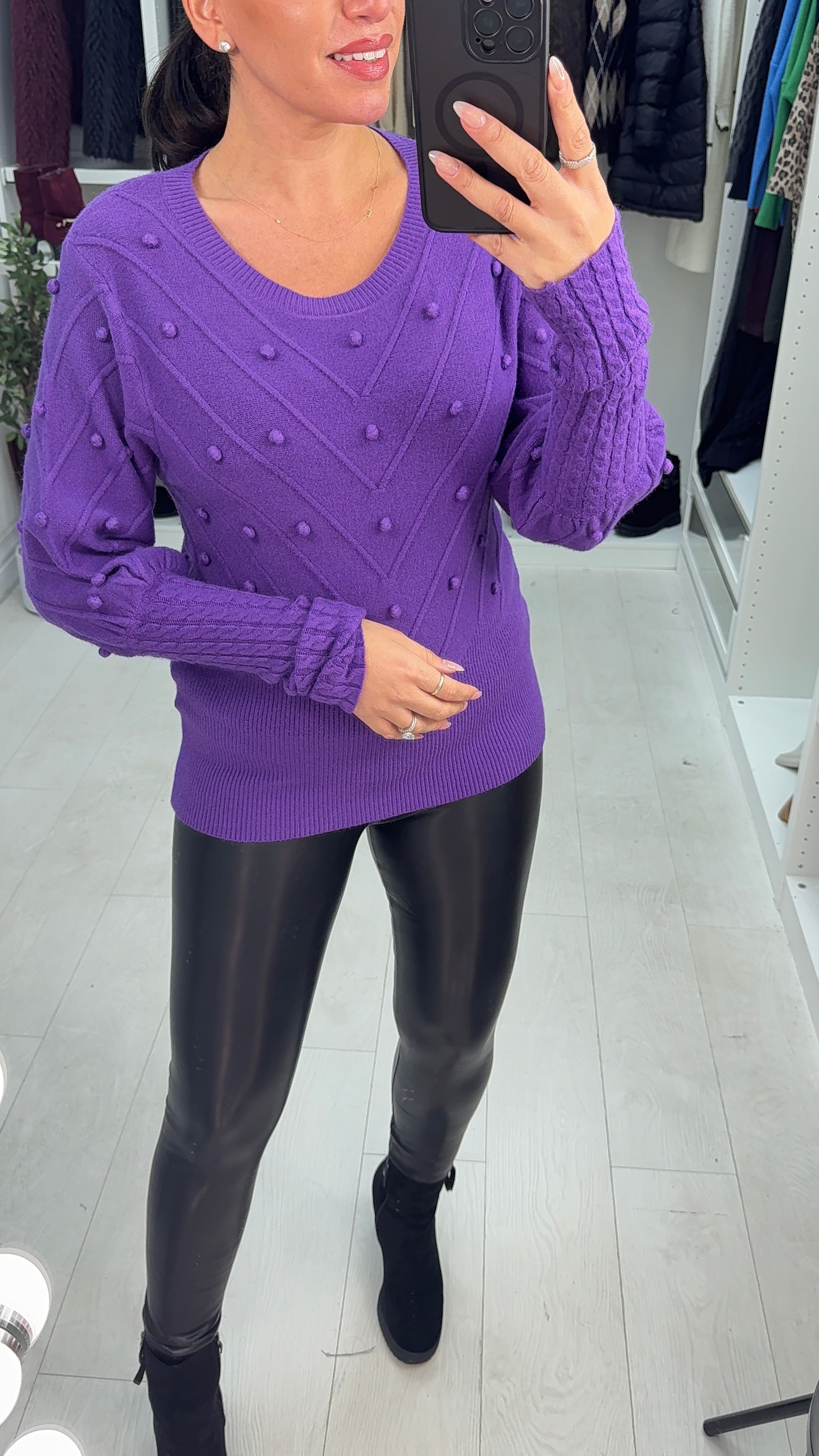 Kamila Asymmetric Balloon Sleeve Jumper