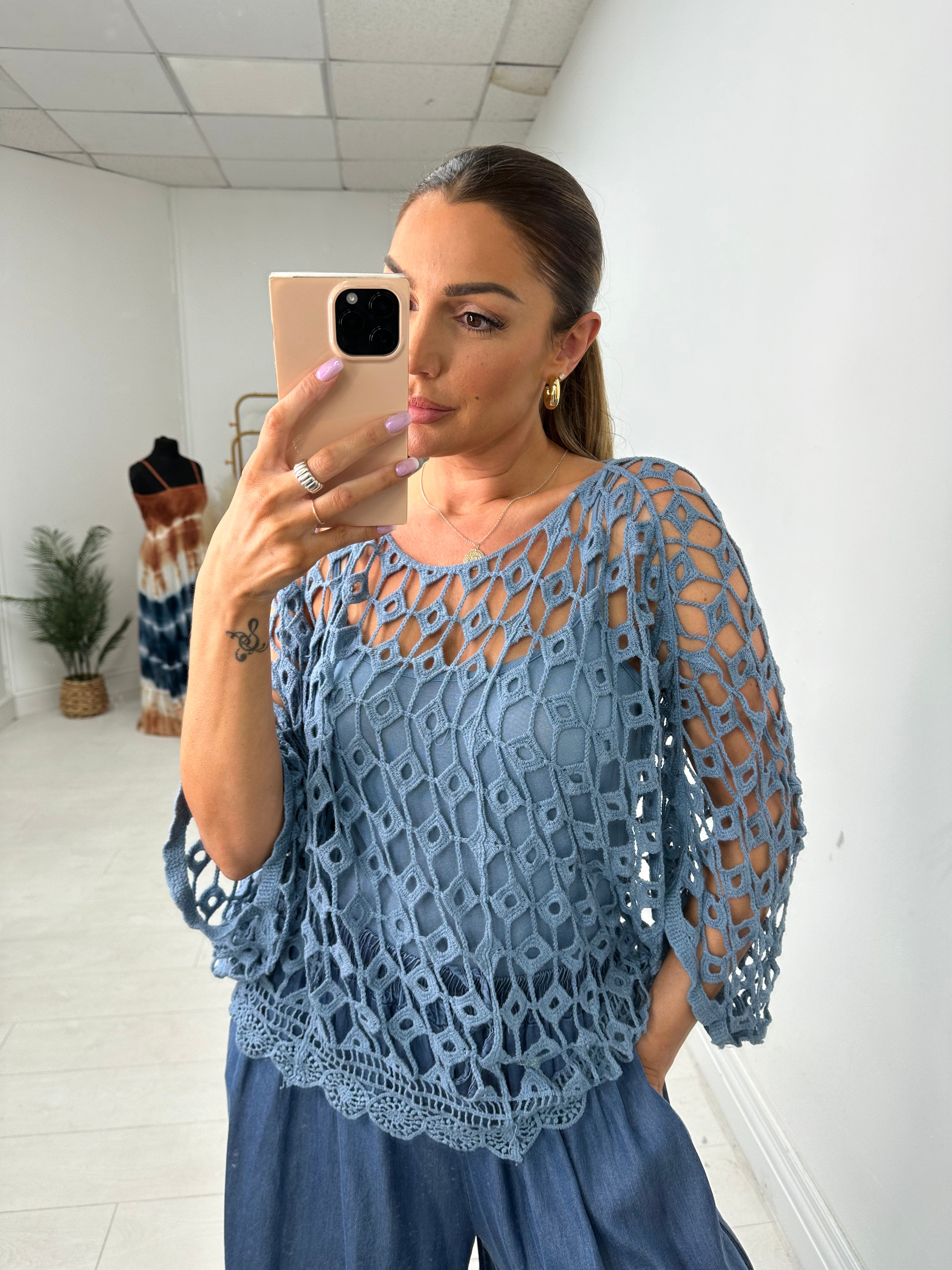 Queensland Crochet Batwing Top