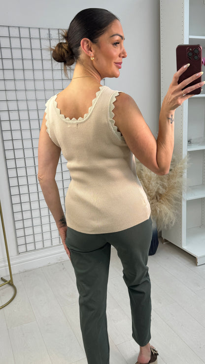 Moe Lurex Zig Zag Trim Vest
