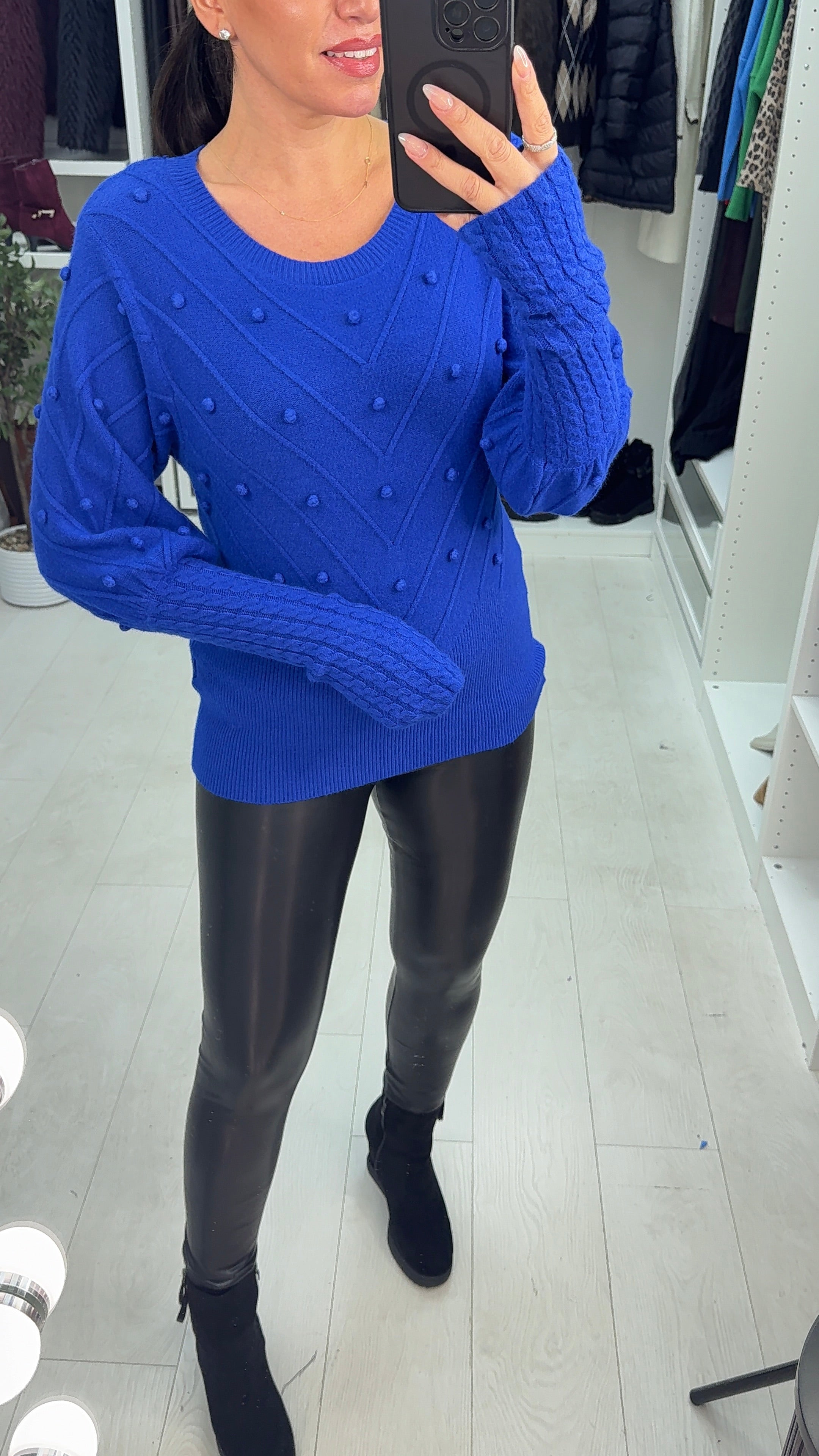 Kamila Asymmetric Balloon Sleeve Jumper