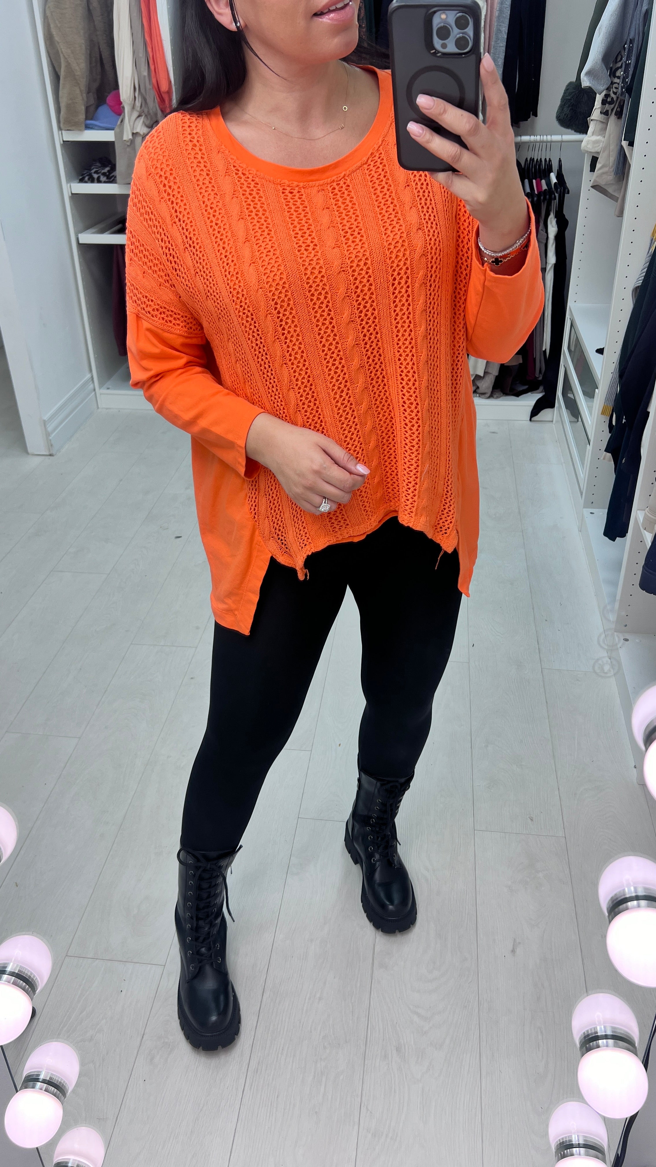 Bradey Knitted Front Sweatshirt