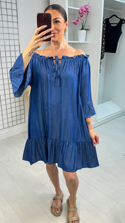 Kinsley Off-Shoulder Smock Dress