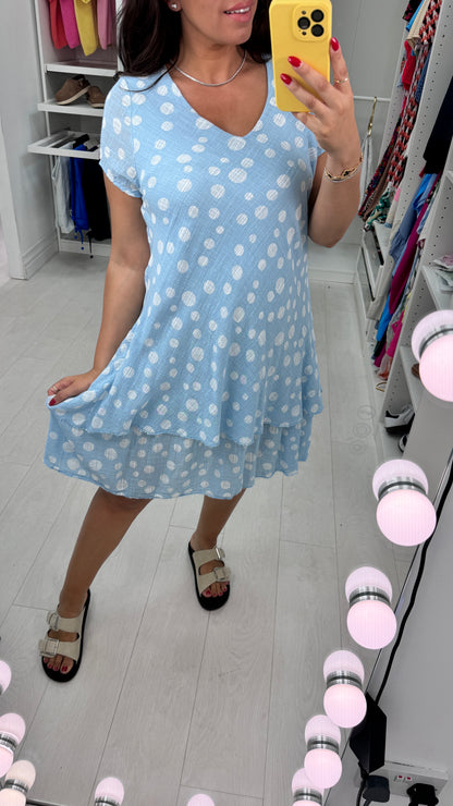 Brazia Double Layer Polka Dot Dress