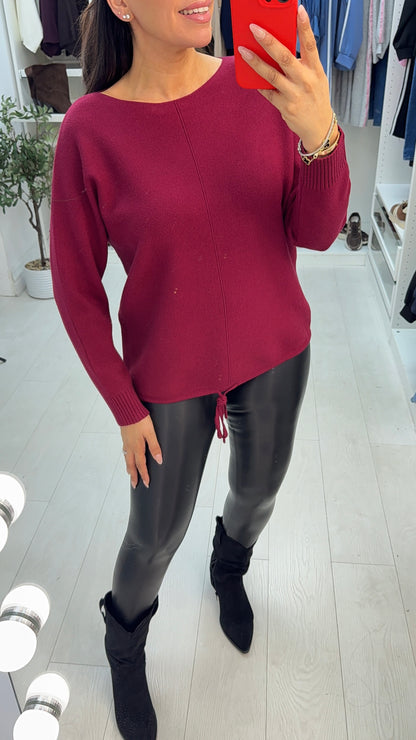 Wyona Plain Drawstring Hem Jumper