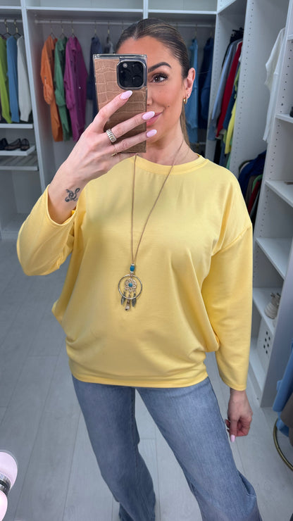 Dolores Plain Necklace Longline Top