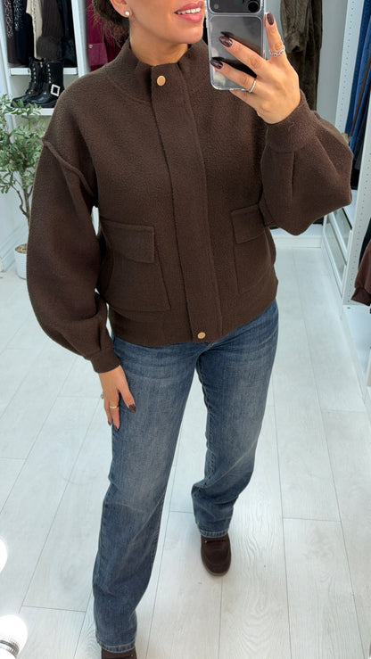Lilith Plain Pocket Front Cardi Jacket