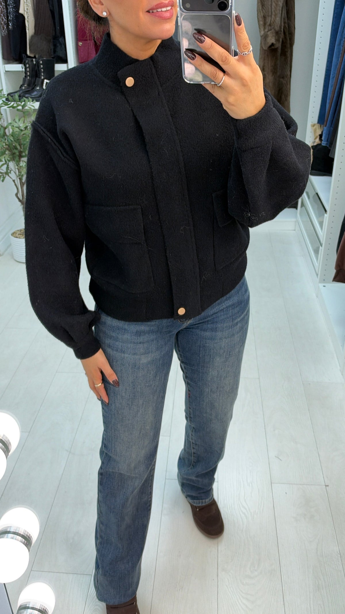Lilith Plain Pocket Front Cardi Jacket