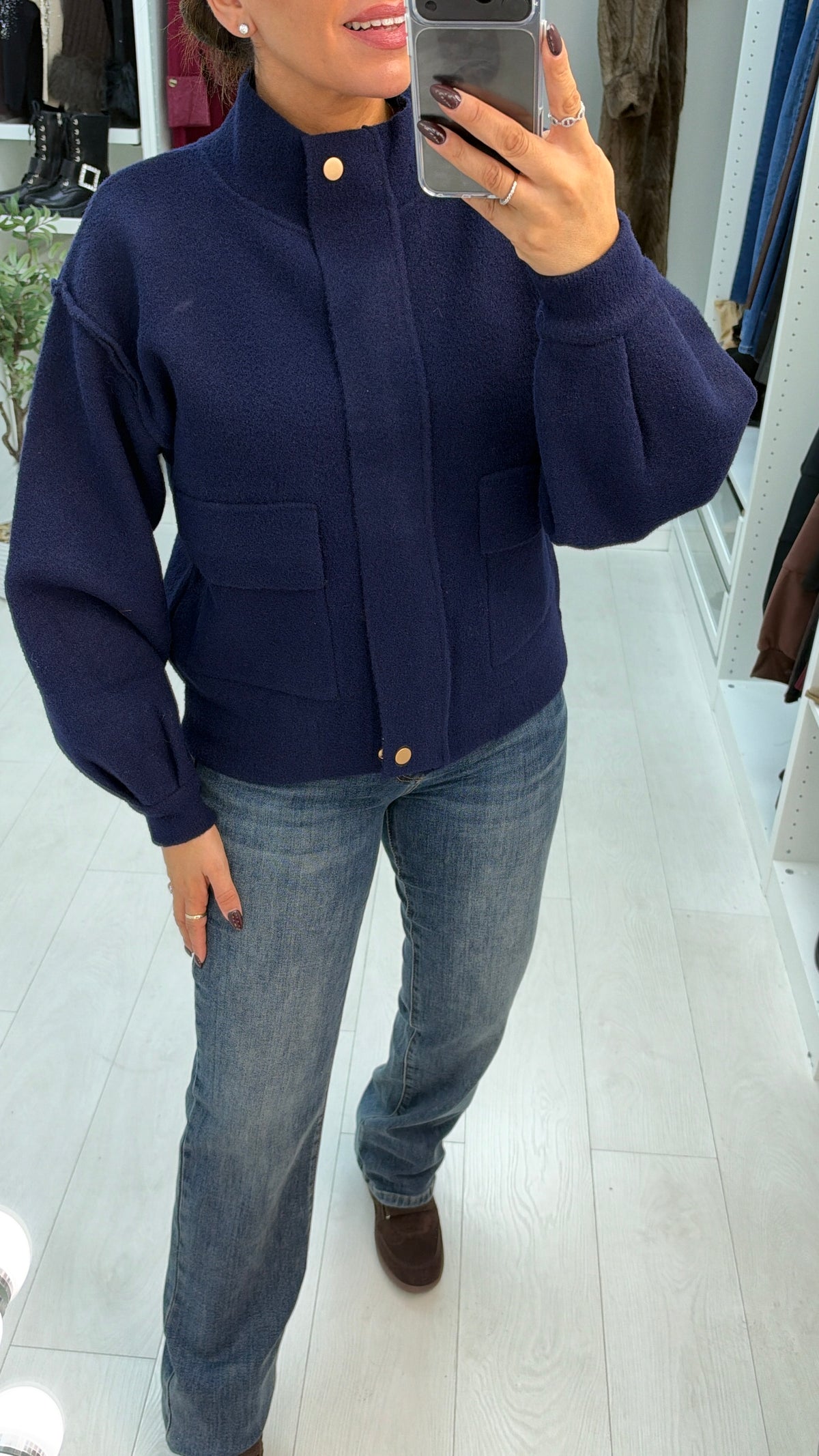 Lilith Plain Pocket Front Cardi Jacket