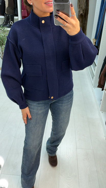 Lilith Plain Pocket Front Cardi Jacket