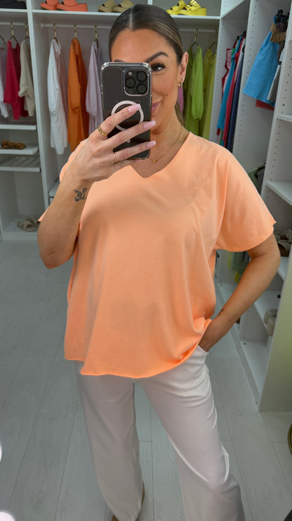 Imena Plain V Neck T-Shirt