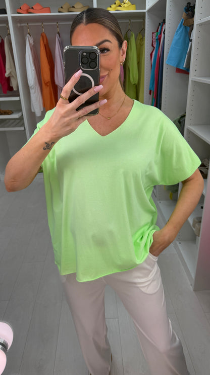 Imena Plain V Neck T-Shirt