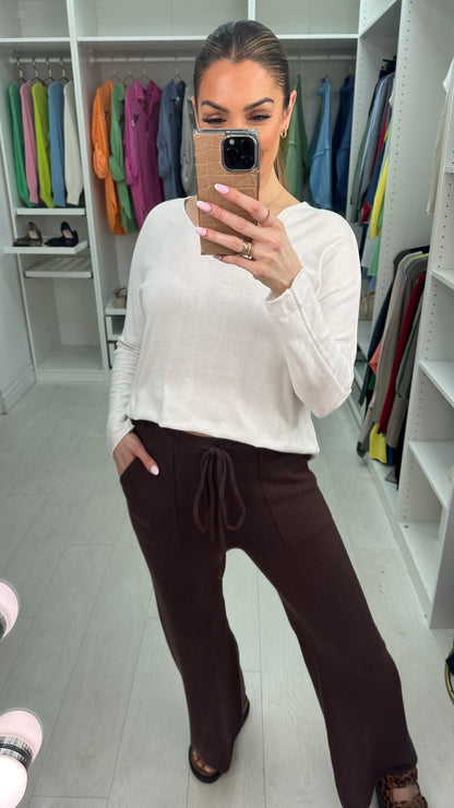 Alisha Plain Soft Knit Trousers