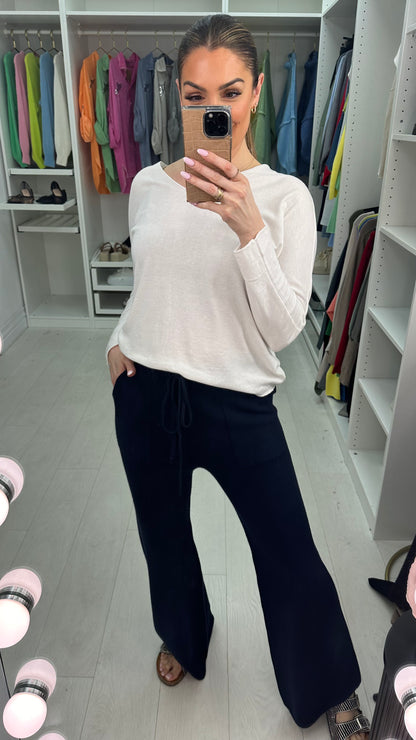Alisha Plain Soft Knit Trousers