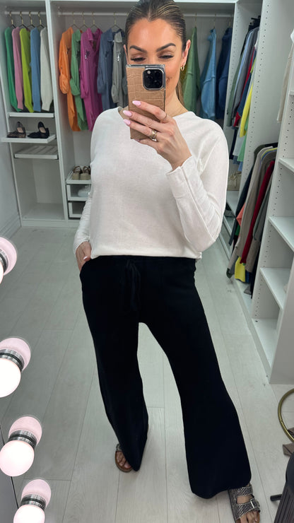 Alisha Plain Soft Knit Trousers