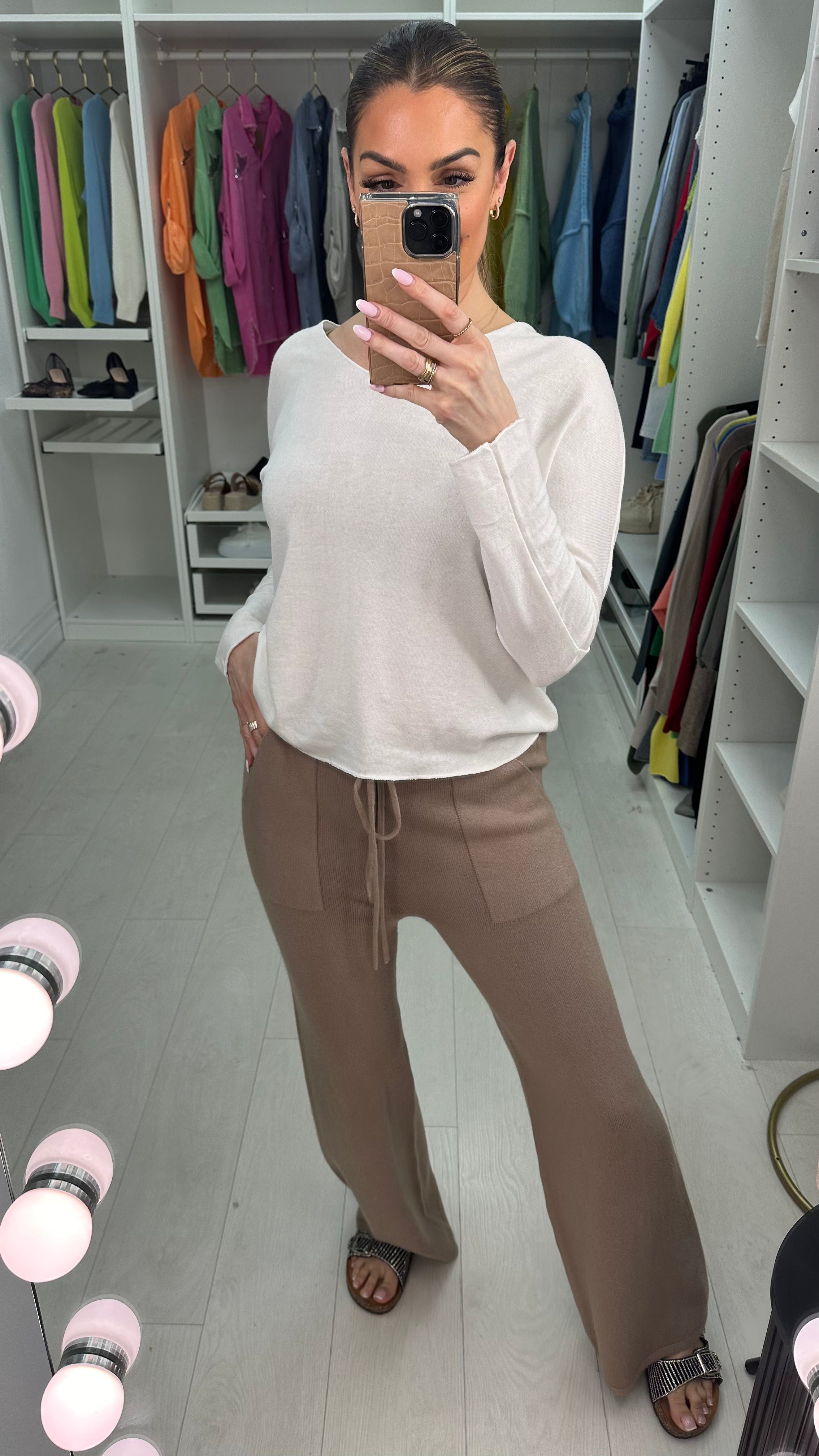 Alisha Plain Soft Knit Trousers