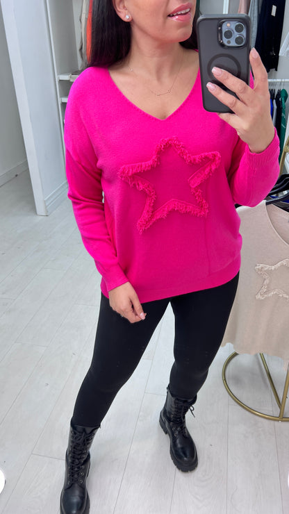 Xaria Frayed Star Detail Jumper