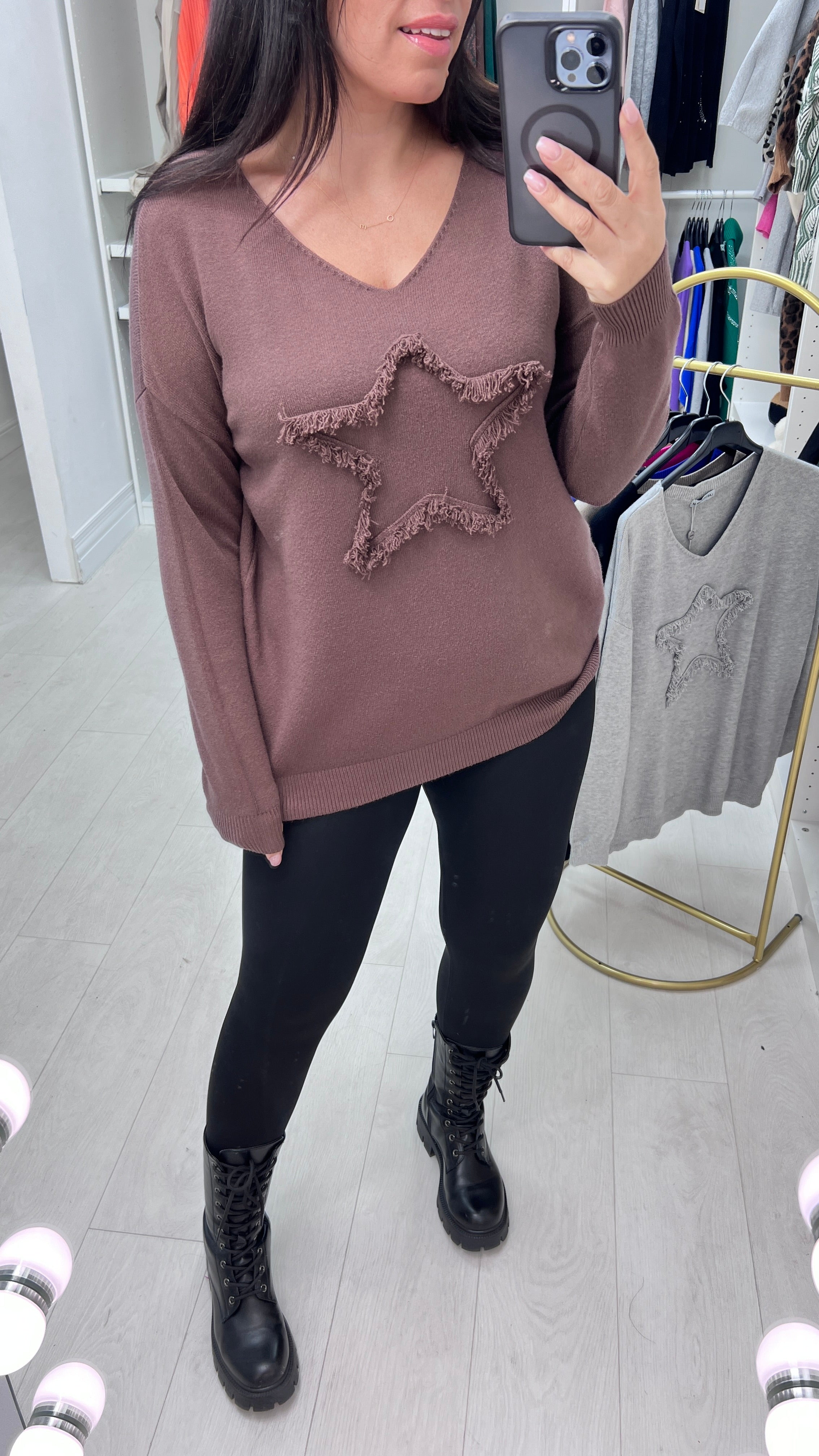 Xaria Frayed Star Detail Jumper