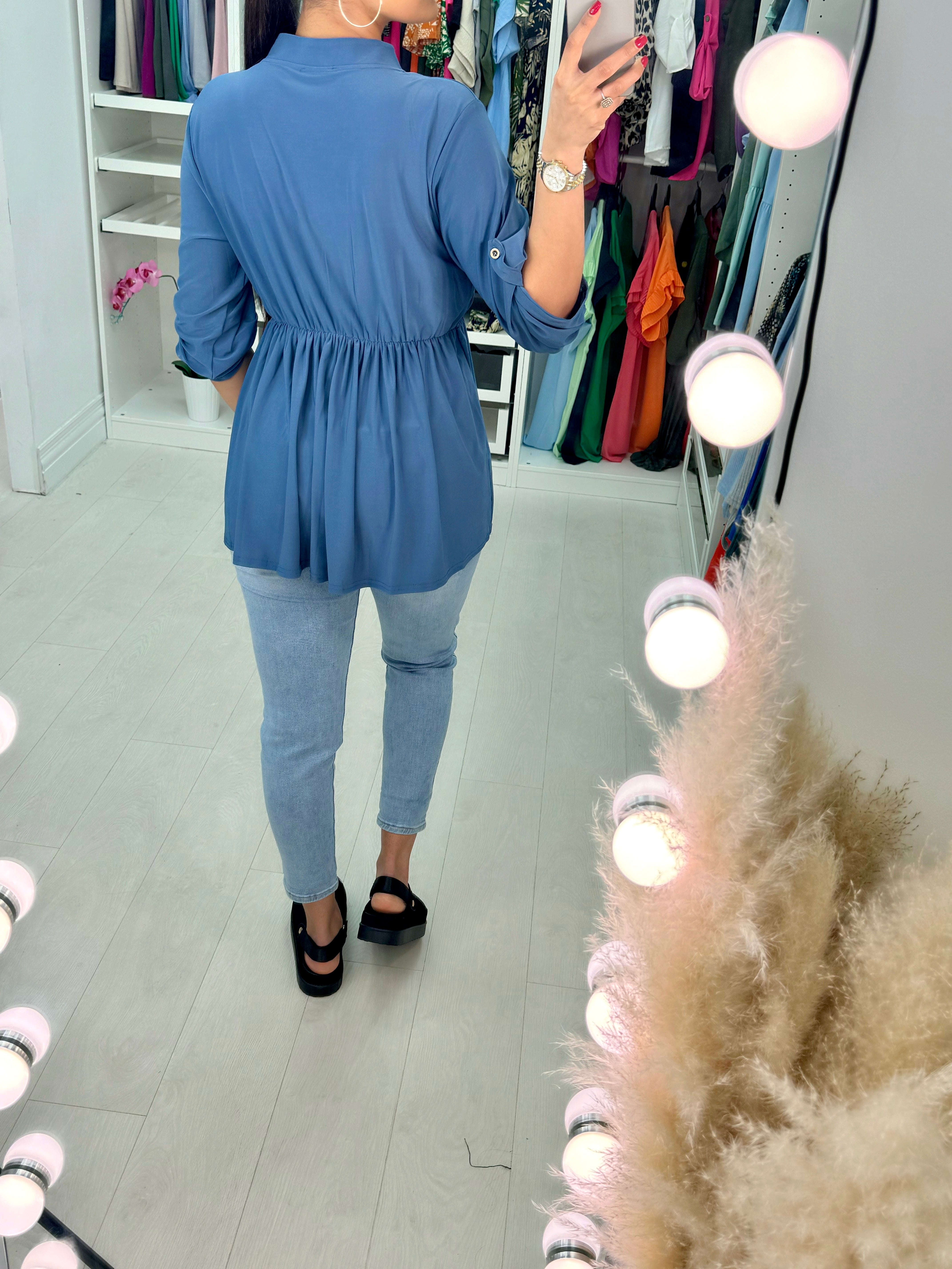 Daren Plain Stretch Slinky Top