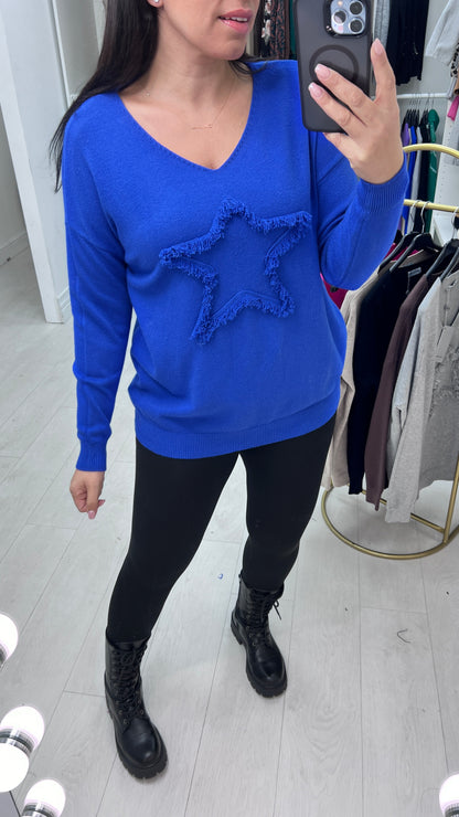 Xaria Frayed Star Detail Jumper