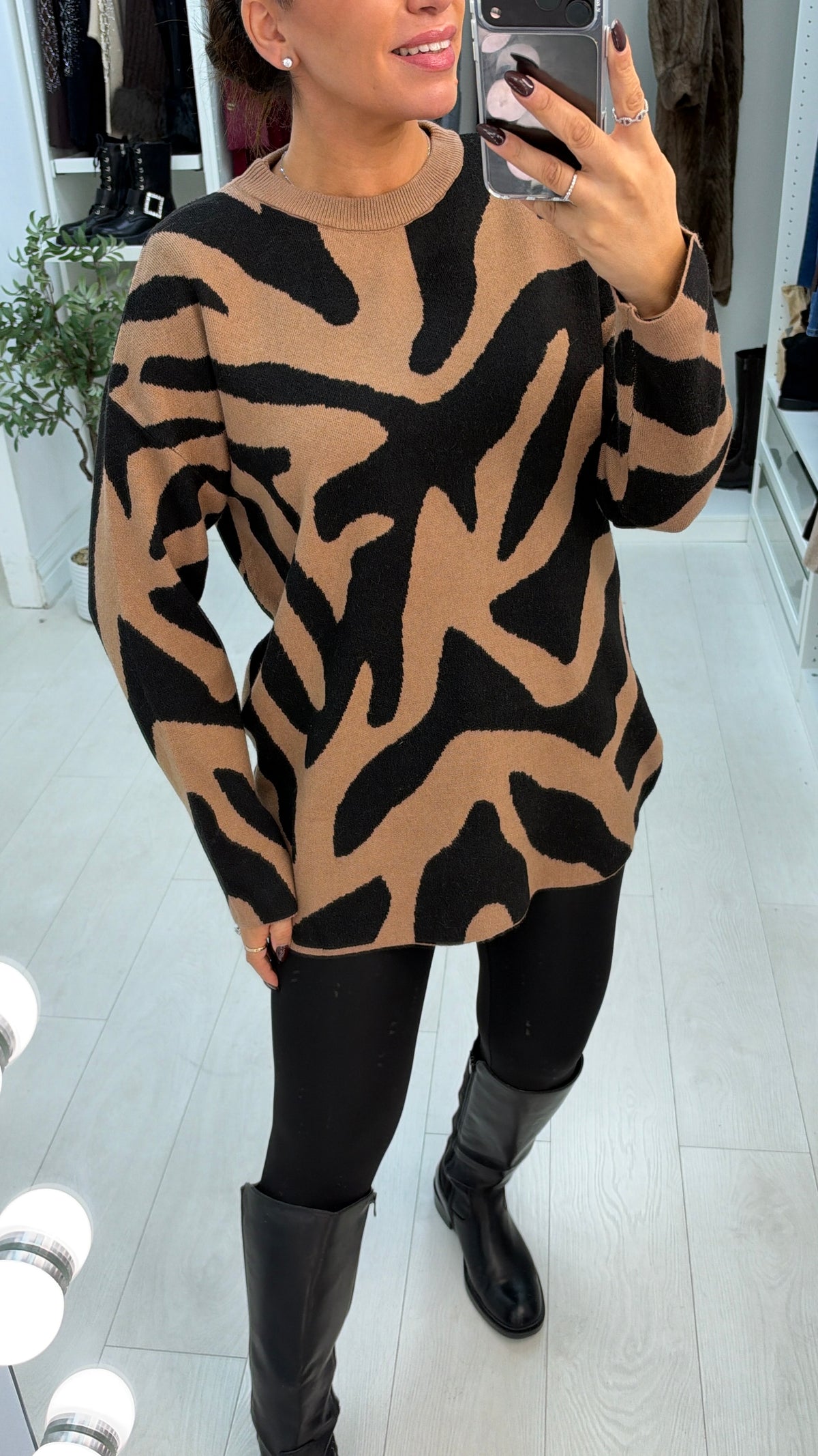Liah Abstract Print Jumper