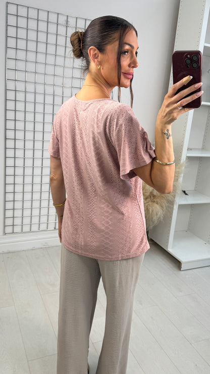 Exeter Cap Sleeve Broderie Top
