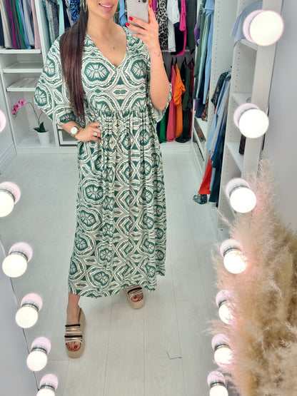 Kate Mosaic Pattern Smock Dress