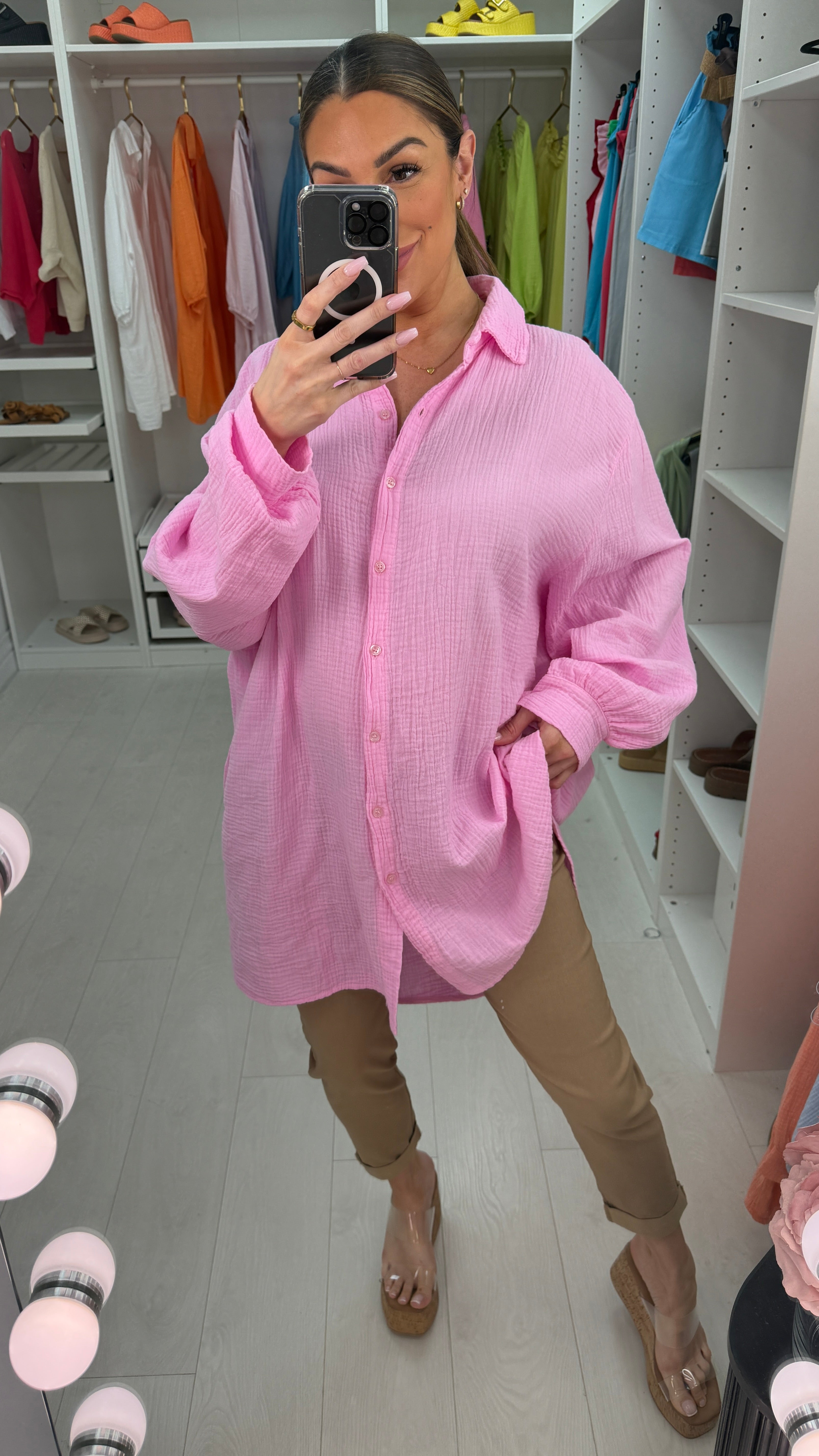 Cielo Loose Fit Cheesecloth Shirt