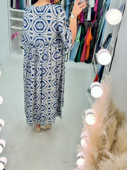 Kate Mosaic Pattern Smock Dress