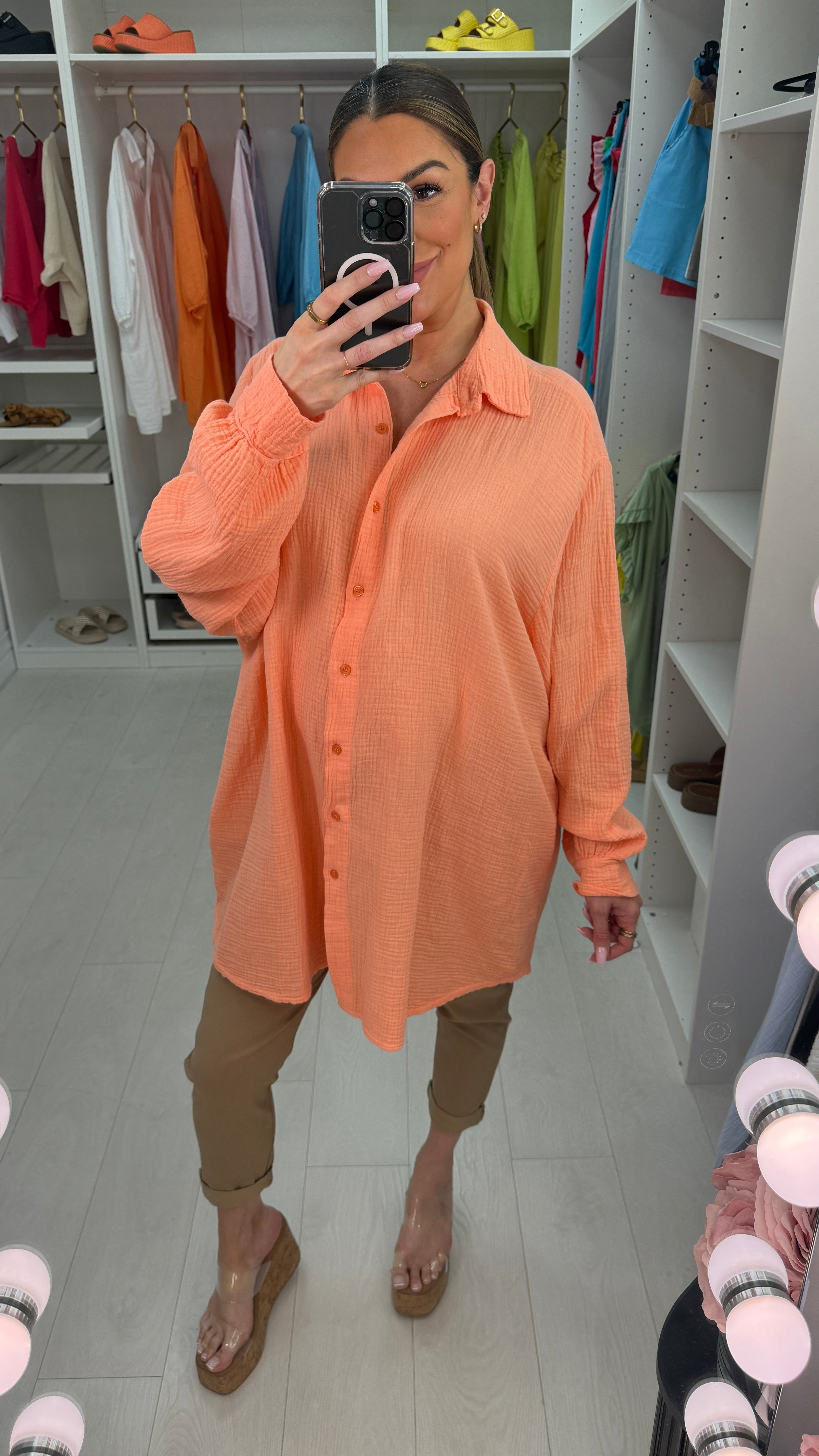 Cielo Loose Fit Cheesecloth Shirt