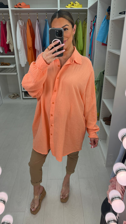 Cielo Loose Fit Cheesecloth Shirt