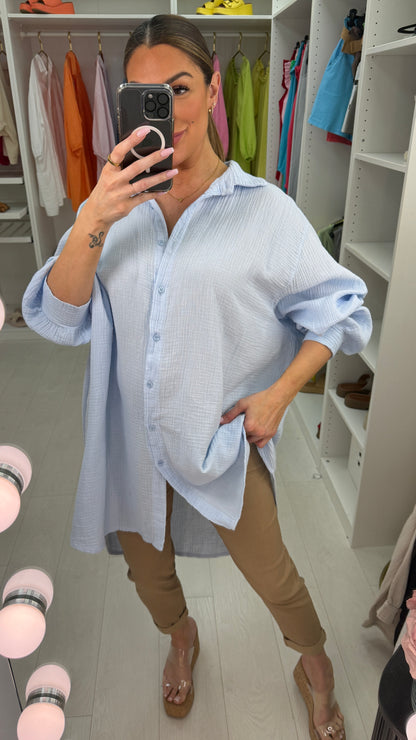 Cielo Loose Fit Cheesecloth Shirt