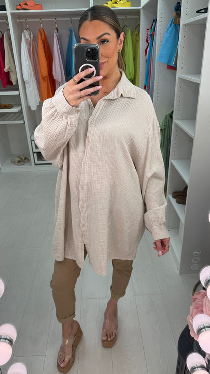 Cielo Loose Fit Cheesecloth Shirt