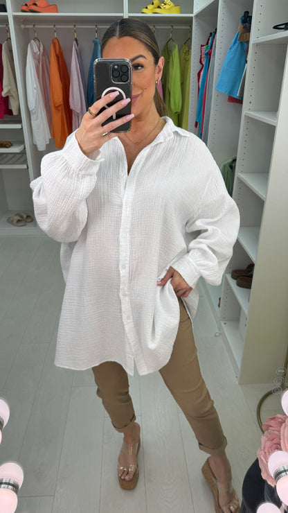 Cielo Loose Fit Cheesecloth Shirt