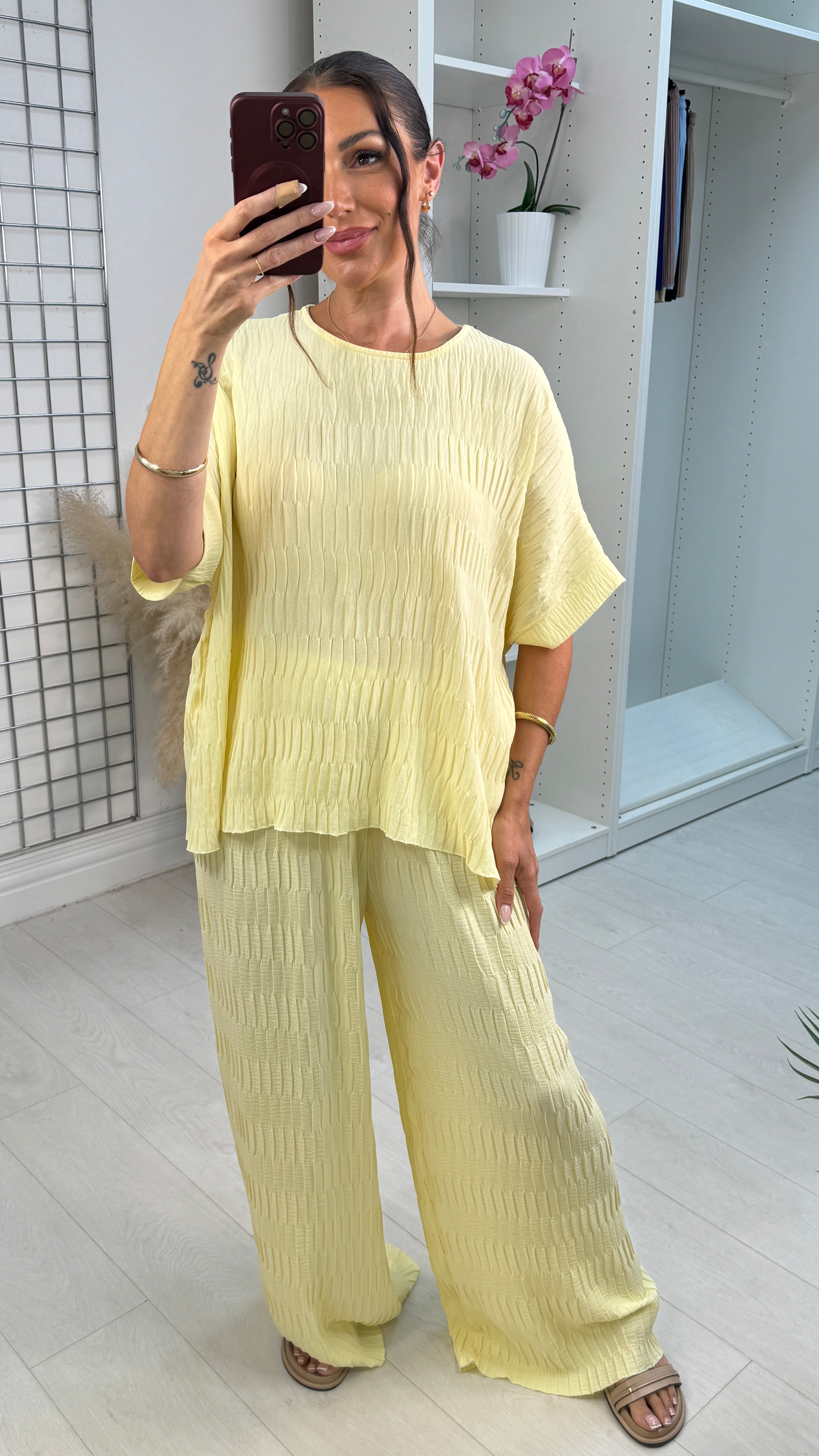 Reina Textured Loose Fit Co-Ord Set