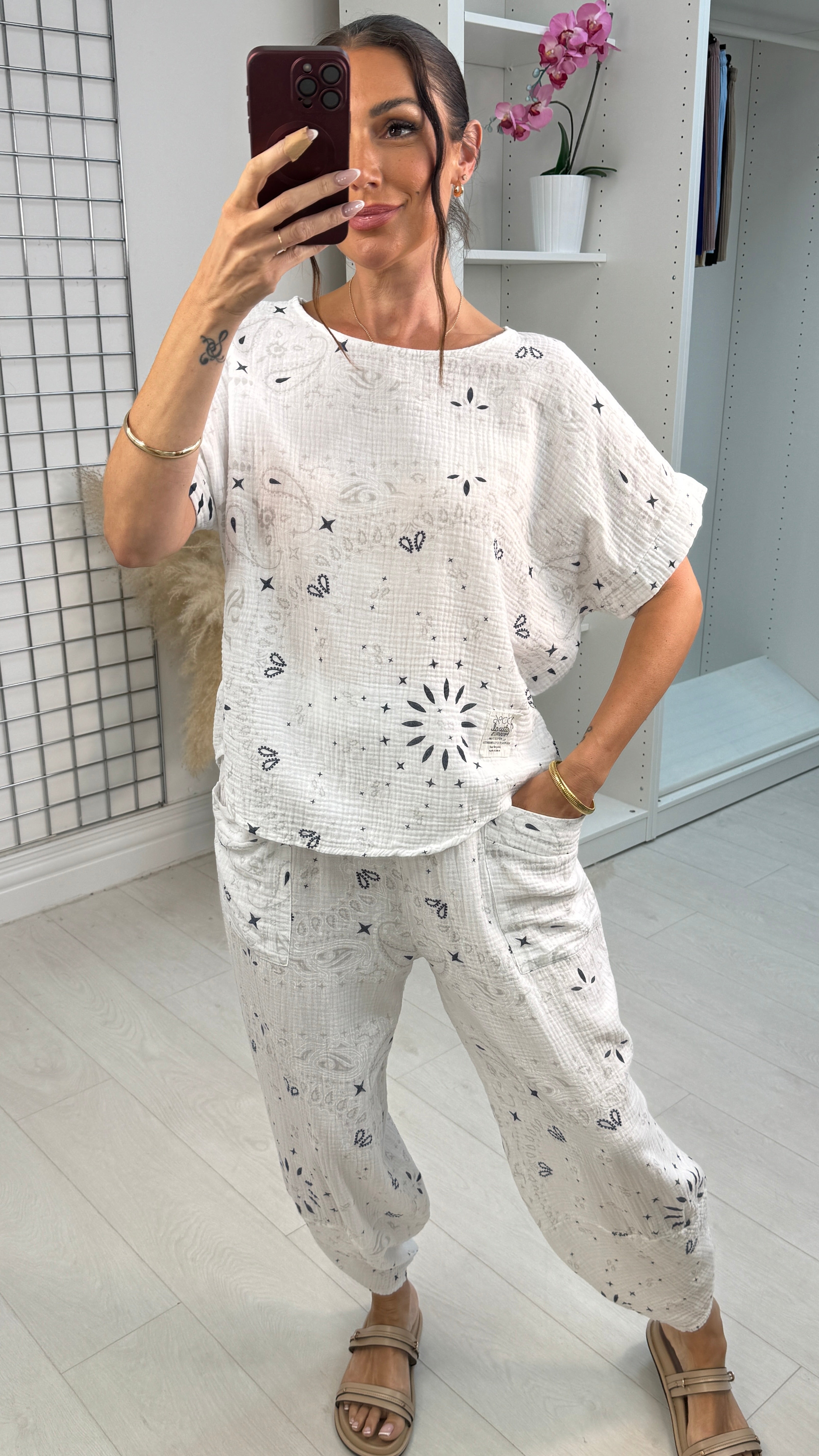 Valery Paisley Bandana Print Co-Ord Set
