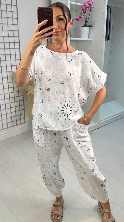 Valery Paisley Bandana Print Co-Ord Set