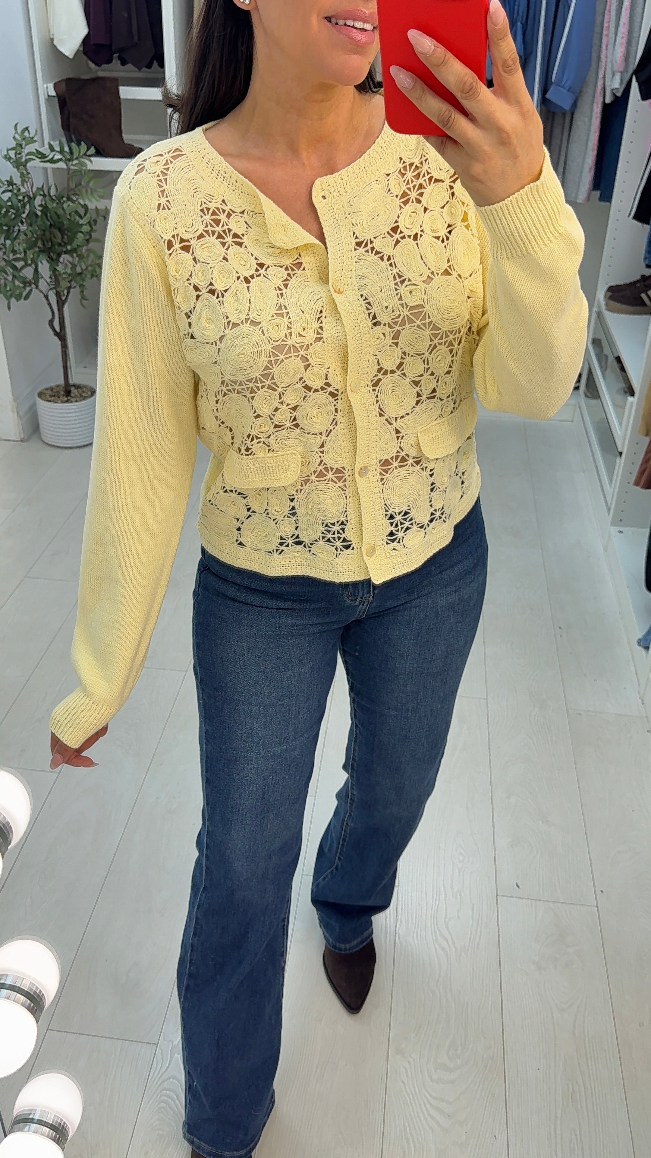 Nerina Crochet Detail Cardigan