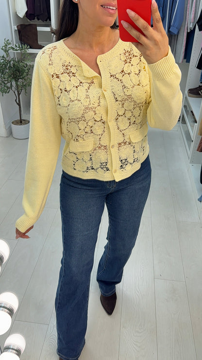 Nerina Crochet Detail Cardigan