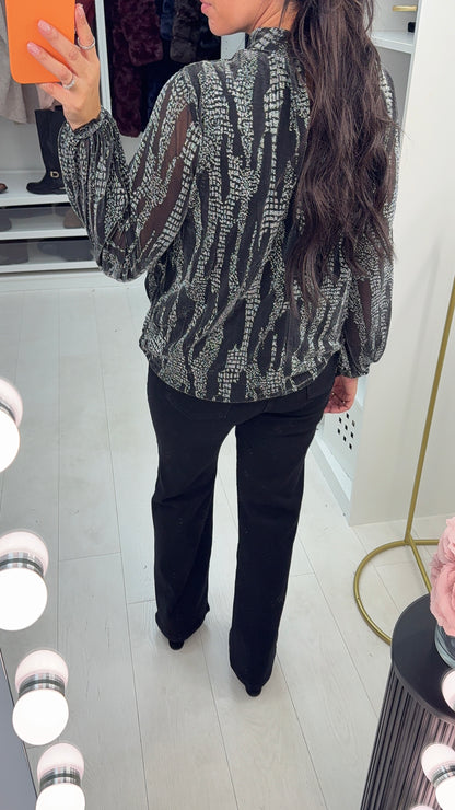 Aisling Sparkly High Neck Top