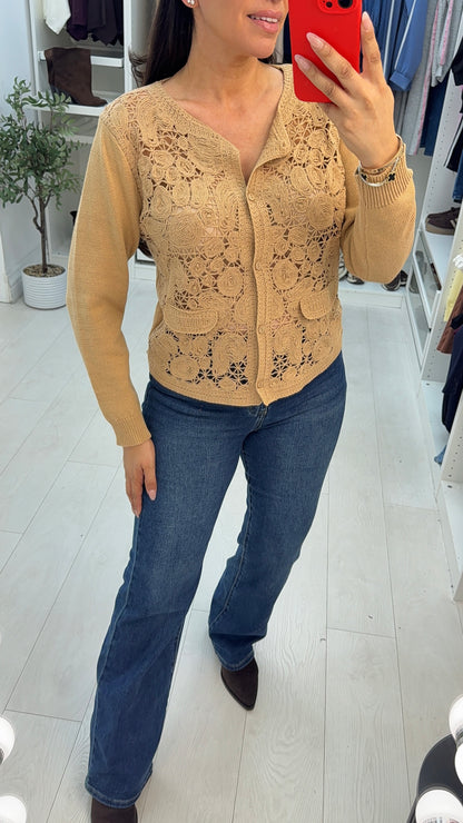 Nerina Crochet Detail Cardigan