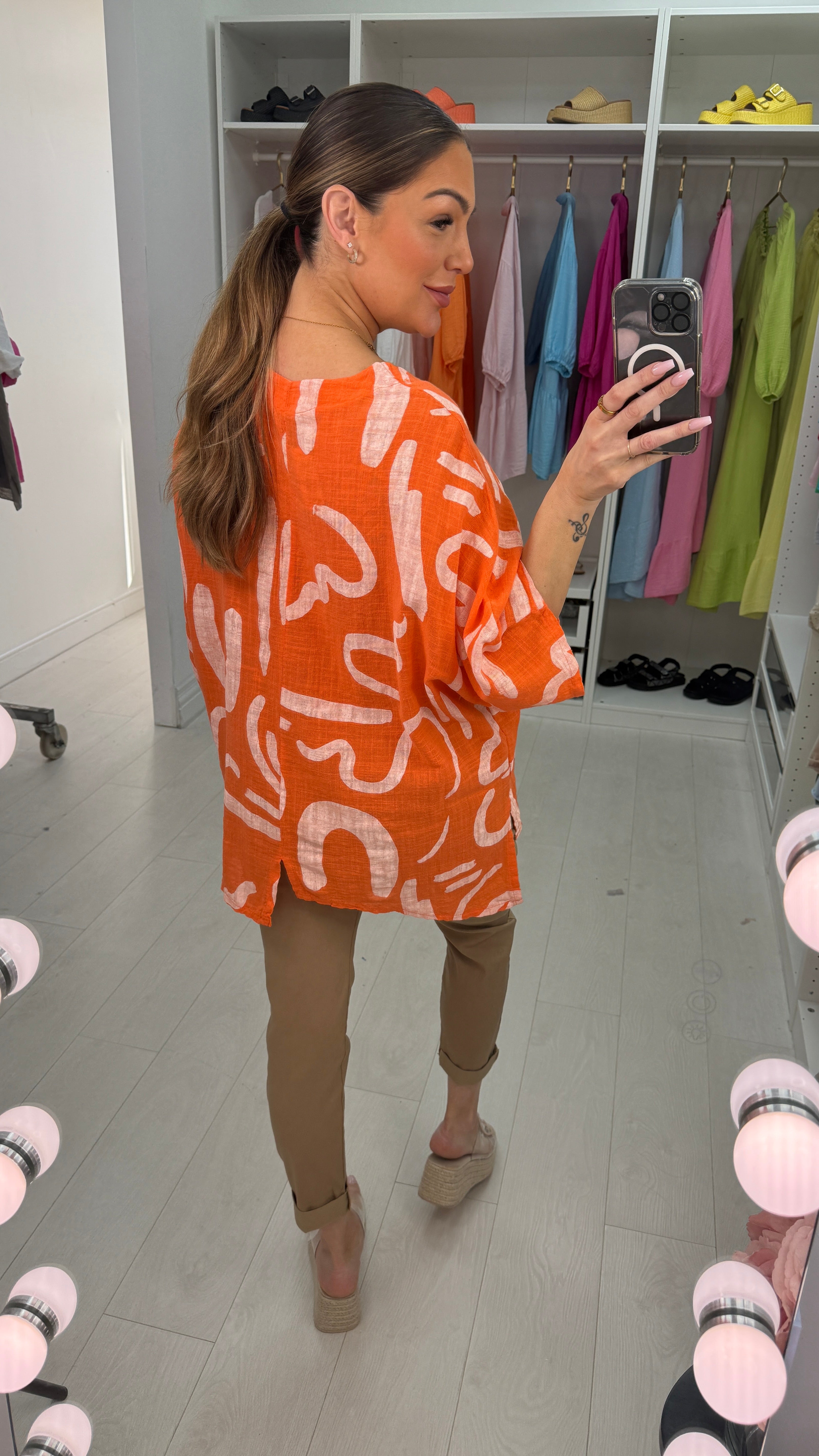 Kehlani Abstract Print Loose Fit Top